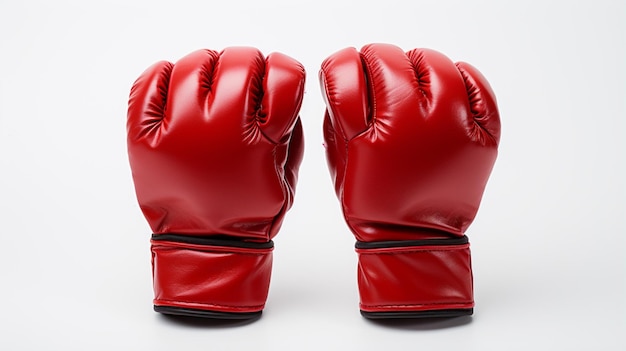 Red Boxing gloves on white background