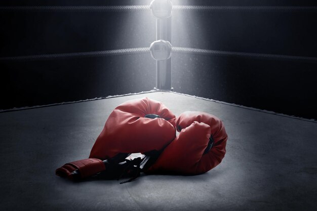 Photo red boxing gloves