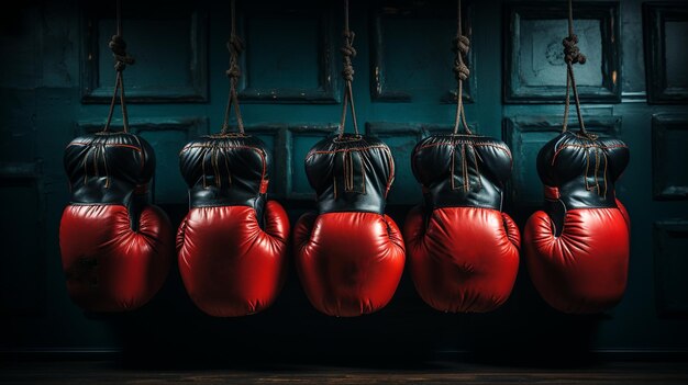 Photo red boxing gloves