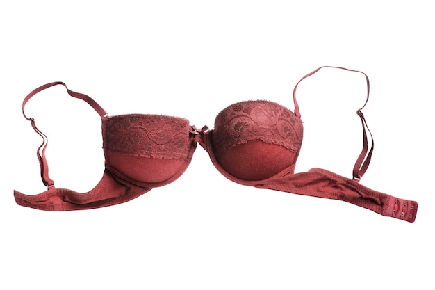 Red bra isolated