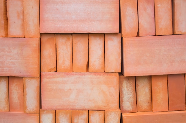 Red brick for construction background or texture.