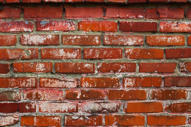 Red brick texture close-up
