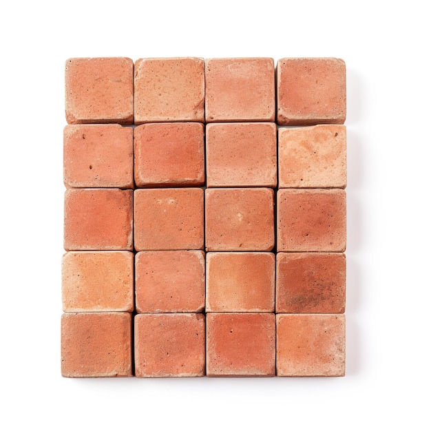 Photo red brick tile texture background