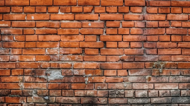 Red brick wall AI Generated Image