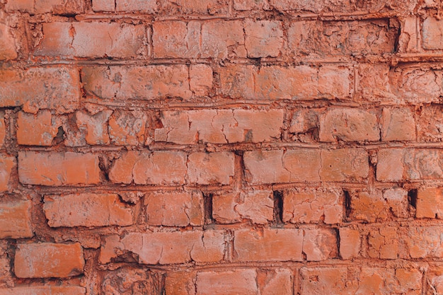 Red Brick wall for background or texture.