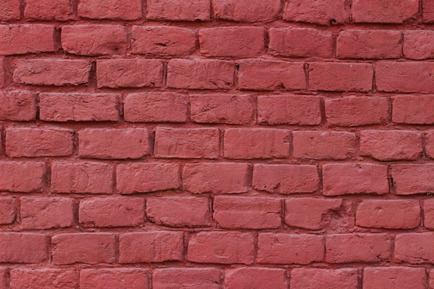 Red brick wall close-up