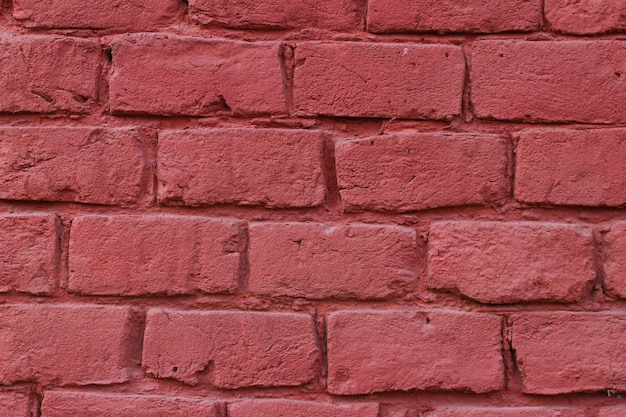 Red brick wall close-up