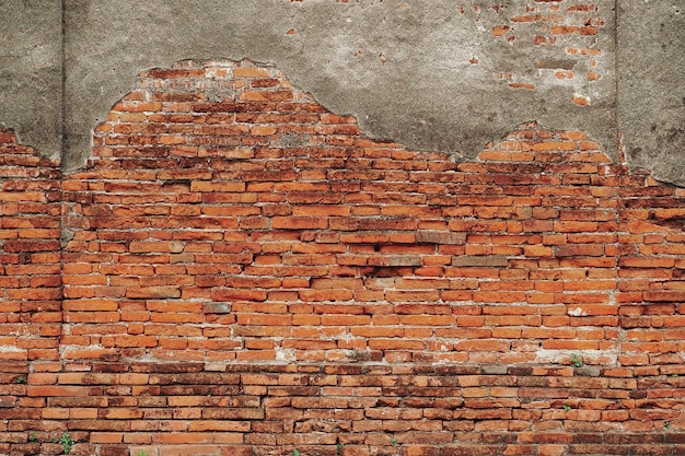 Struttura del muro di mattoni rossi muro di mattoni astratto sfondo muro di vecchi mattoni incrinati