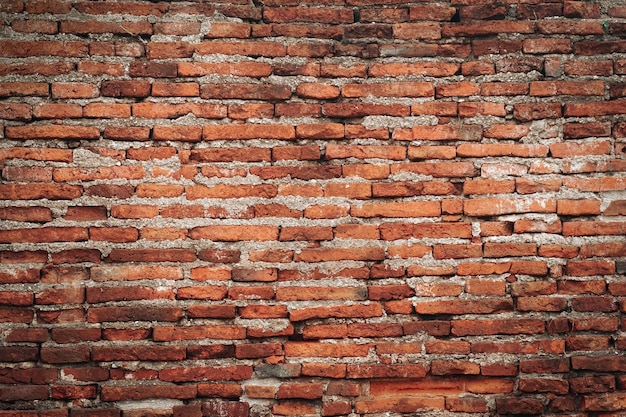 Red brick wall texture Abstract brick wall background wall of old cracked bricks