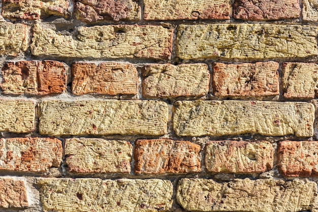 Red Brick Wall Texture Background Horizontal shot