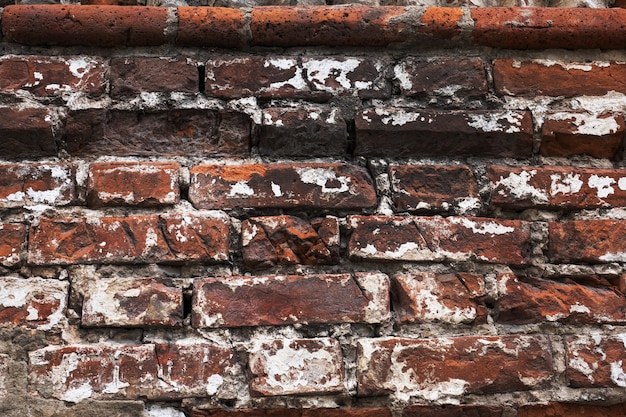 Red brick wall texture background old rustic.