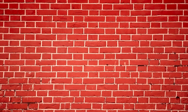 Red brick wall. Texture of old brick backgorund