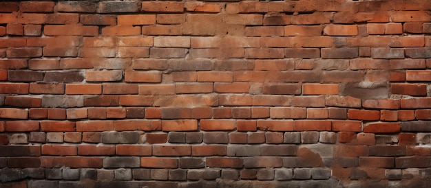 Red brick wall texture for old interior design masonry pattern panorama