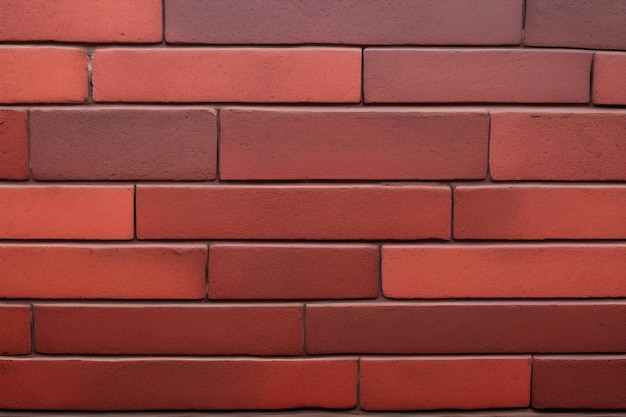 A red brick wall with a dark red finish.