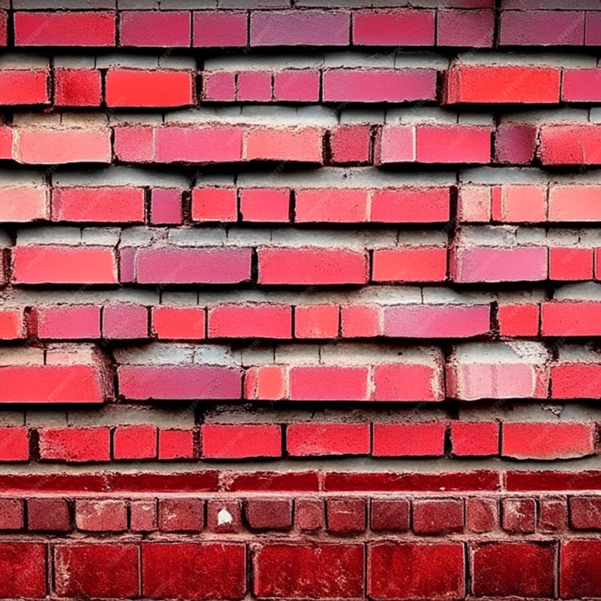 Premium AI Image Red brick wallpaper texture