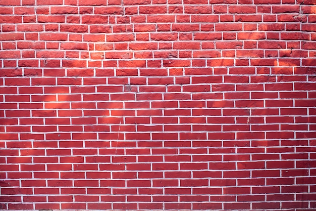 Red bricks wall background vintage and modern texture