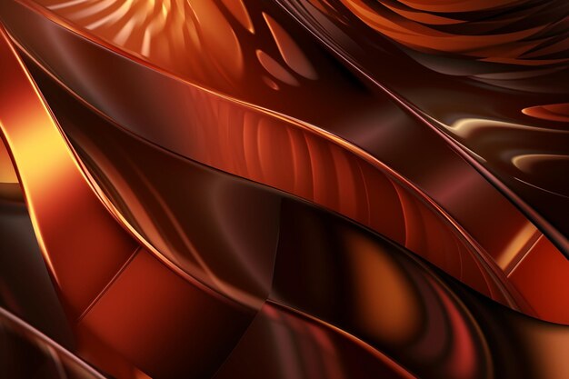 Premium AI Image | A red and brown background with a gold ribbon.