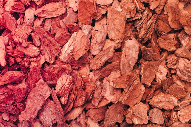 red brown wood chip bark texture background.