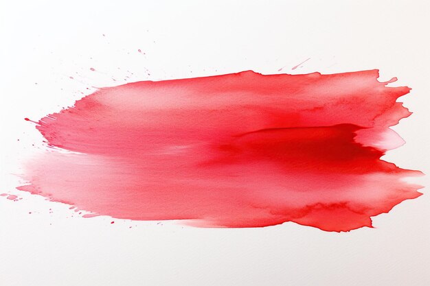 red brush line watercolour painted