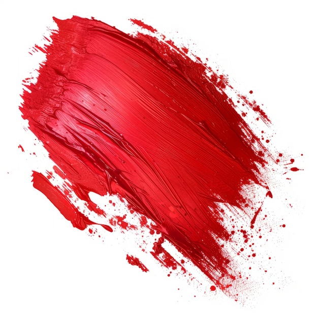 Photo red brush paint watercolor background