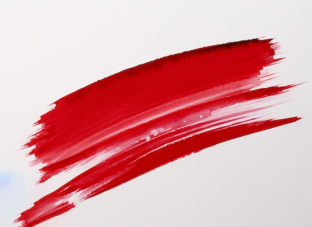 Red brush stroke acrylic paint background Image