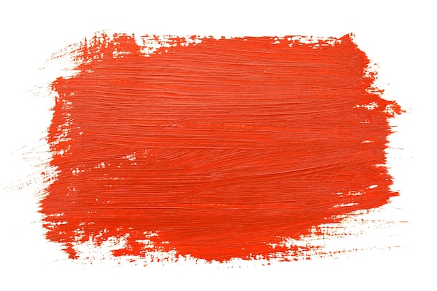 Red brush strokes over the white background