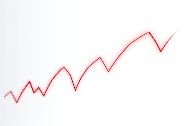 Foto grafico rosso dei dati aziendali