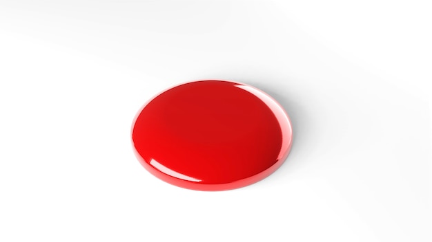 Photo red button isolated