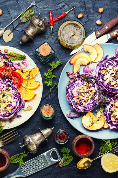 Red cabbage banquet appetizer