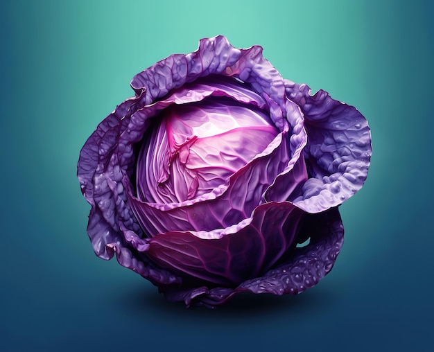 Photo red cabbage isolated on background