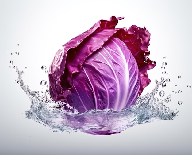 red cabbage isolated on background