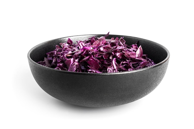 Red cabbage isolated on a white background Kohlrabi red cabbage salad High quality photo