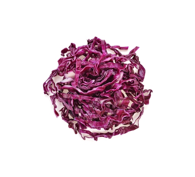 Red cabbage isolated on white background