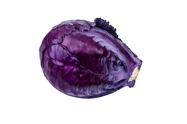 Red cabbage isolated on a white background