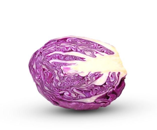 Red cabbage isolated on white background