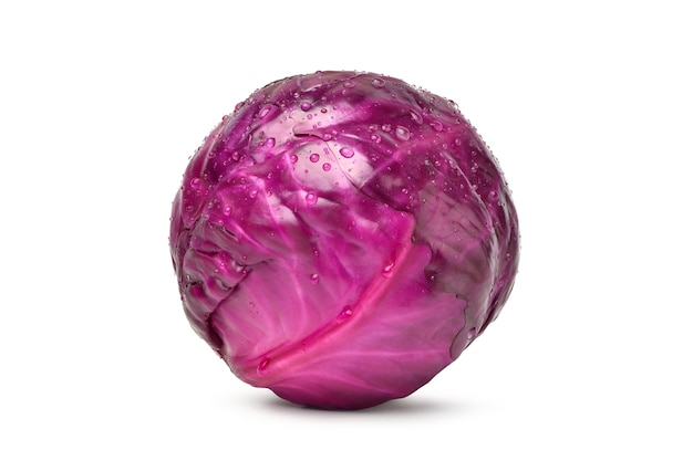 Red cabbage isolated on white