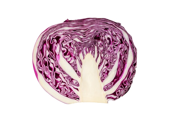 Red cabbage isolated on white