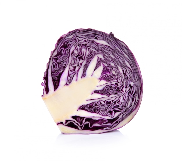 Red cabbage isolated on white