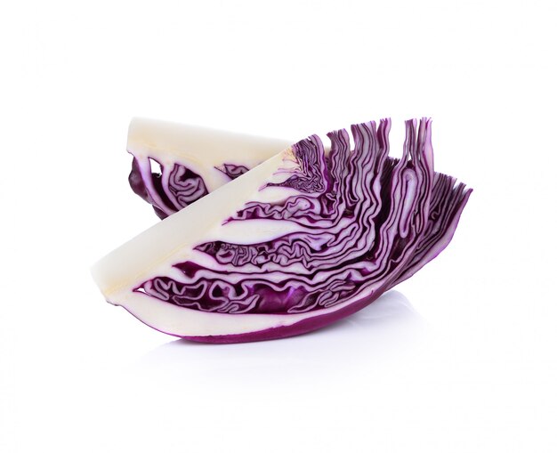 Red cabbage isolated on white