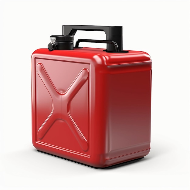 Photo red canister for gasoline generative ai