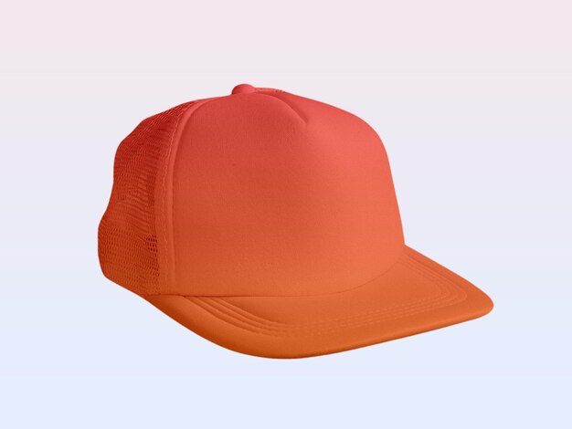 a red cap with a white background and a red cap