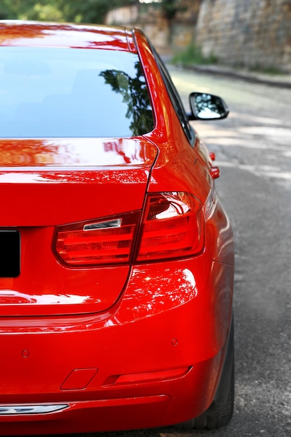 Red car outdoors