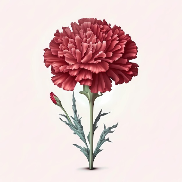 Red Carnation flower