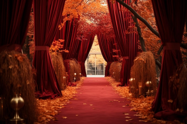 red carpet autumn theme