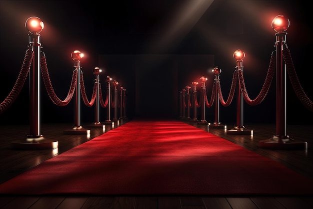 Premium AI Image | Red Carpet entrance illustration