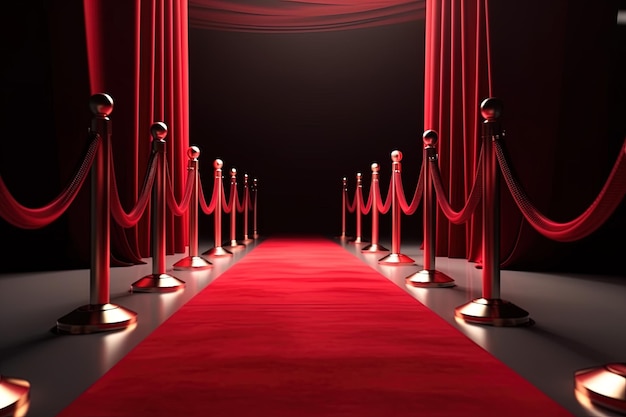 Red Carpet entrance illustration