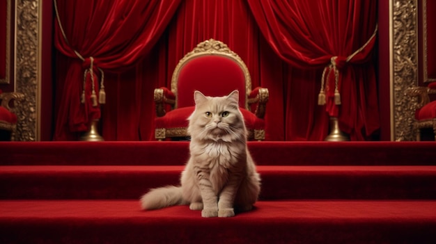 Red carpet for famous cat