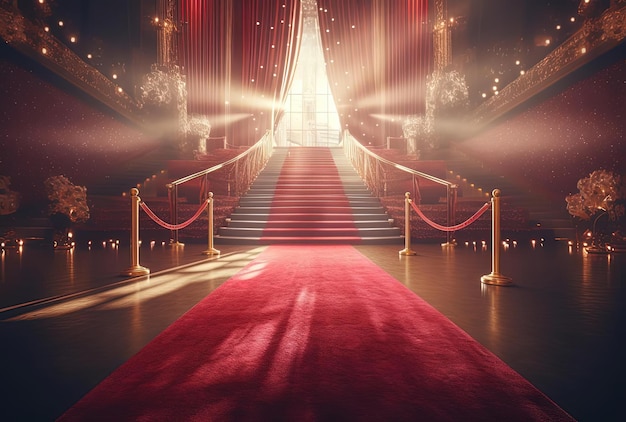 red carpet for gala ceremony in a theater