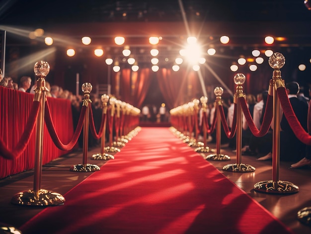 Red carpet and golden barrier