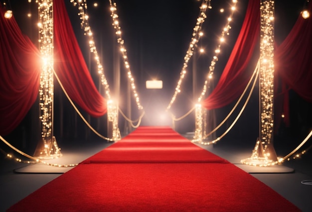 red carpet on stage